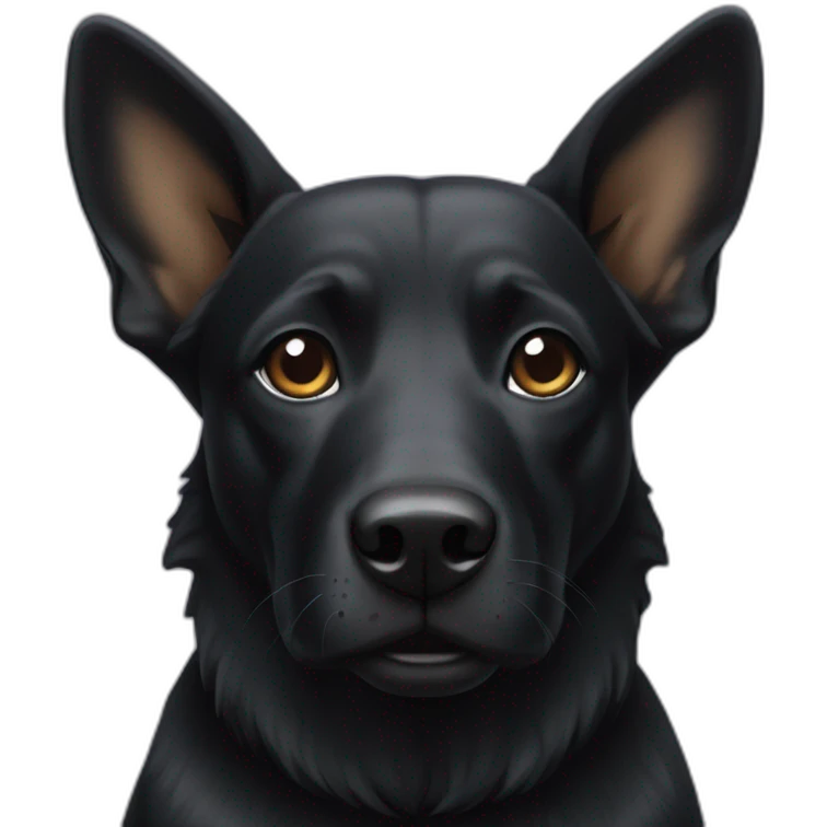 Black carabian dog emoji