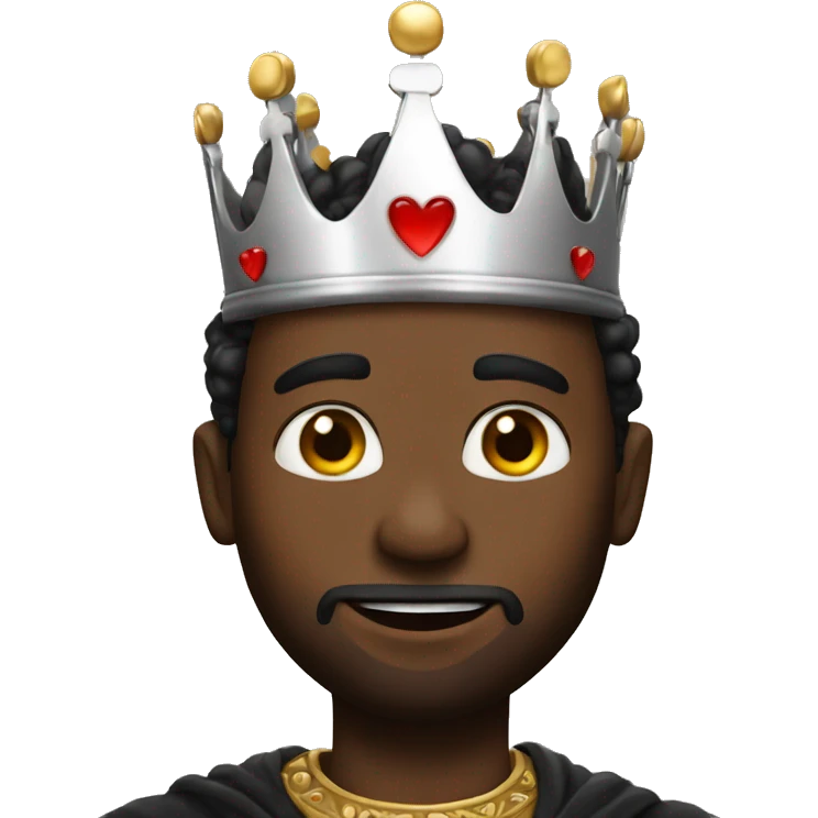 Black king with heart eyes emoji
