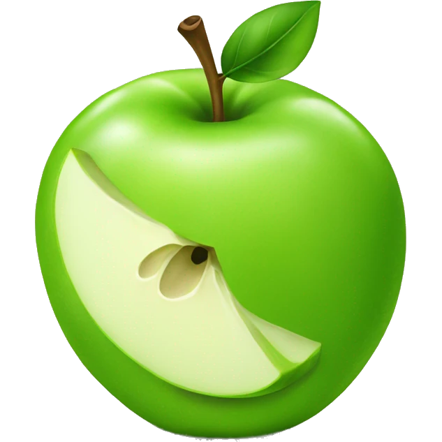 Green apple emoji