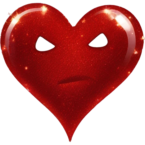 Deep red sparkling heart emoji