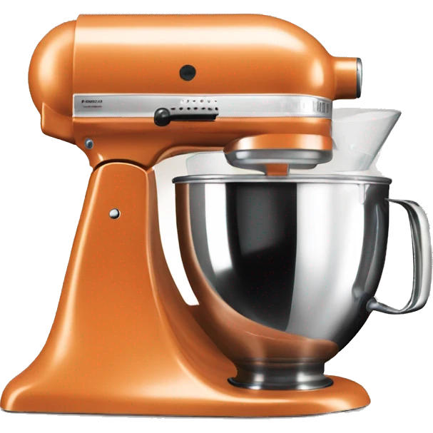 Realistic orange kitchenaid mixer  emoji