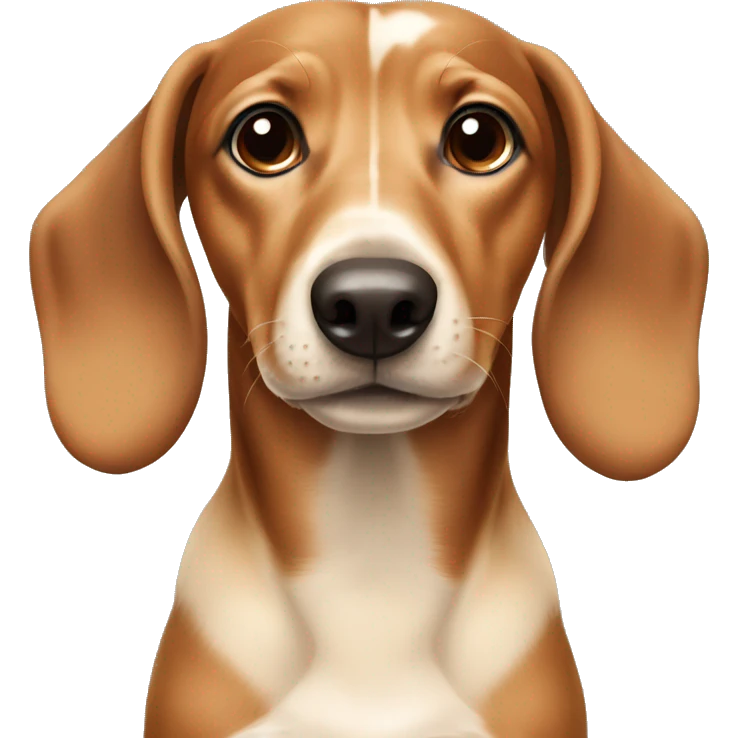 brown and cream dacshund emoji
