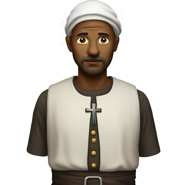 religious pilgrim photorealistic serious emoji