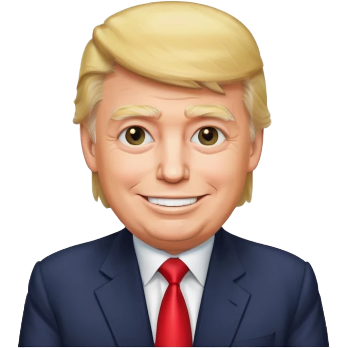 Treump avec des feuk emoji