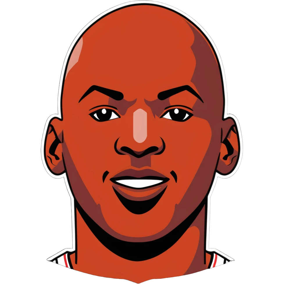 Michael Jordan basketball icon half body portrait emoji
