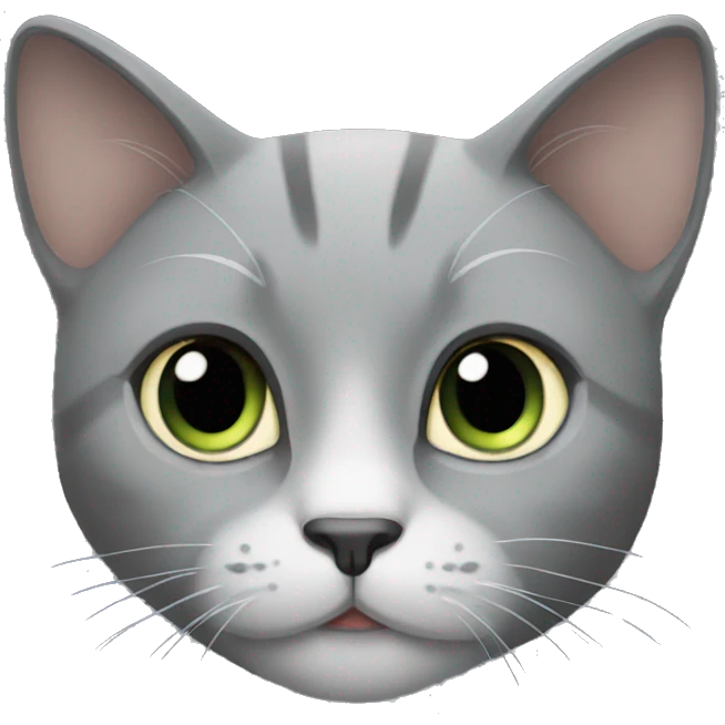 Gray cat emoji