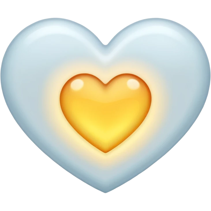 white heart with a soft glow emoji