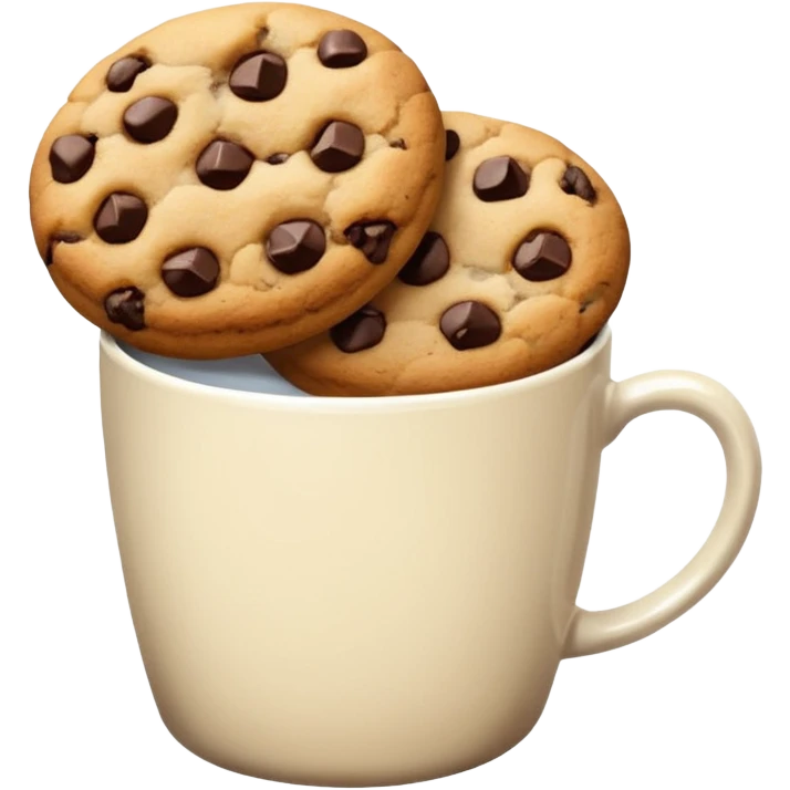 Cookies cup without face emoji