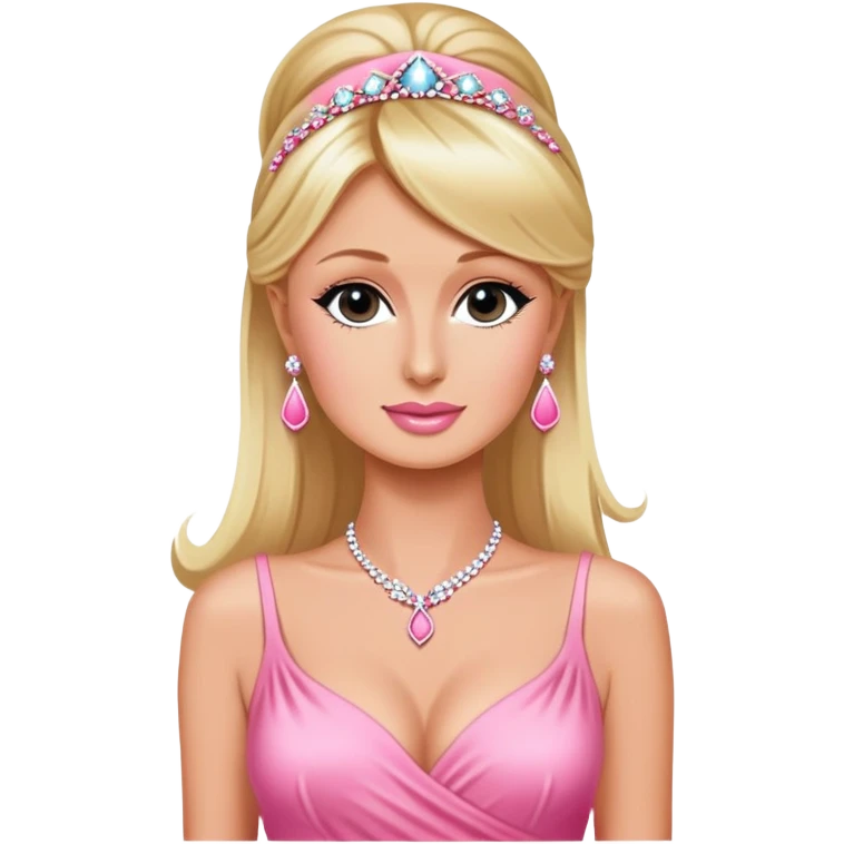 Paris Hilton with pink theme emoji
