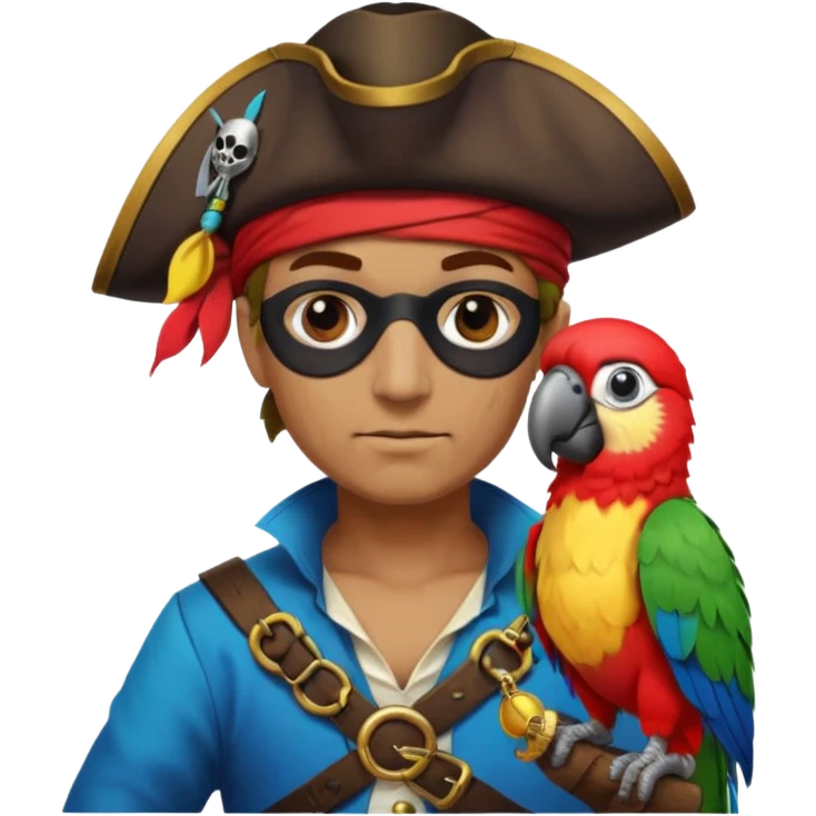 pirate and parrot emoji