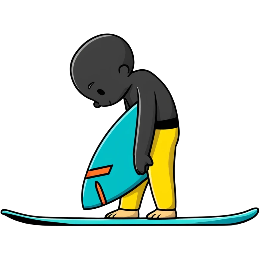 Bowing with surfboard emoji