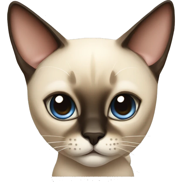 siamese cat with a bow emoji