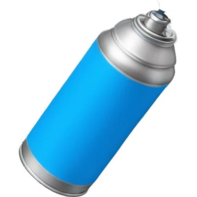 spray can color  blue with a regular small spray nozzle emoji