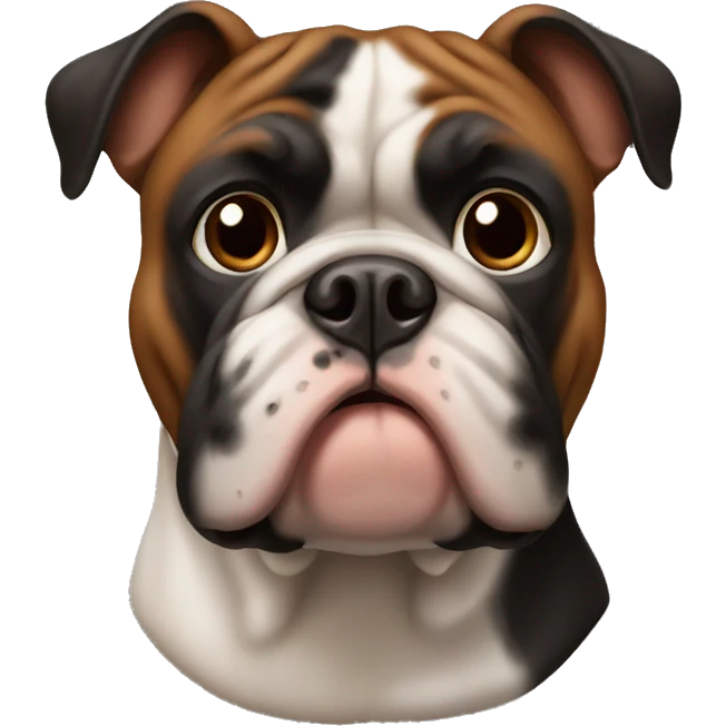 Black and brown bulldog  emoji