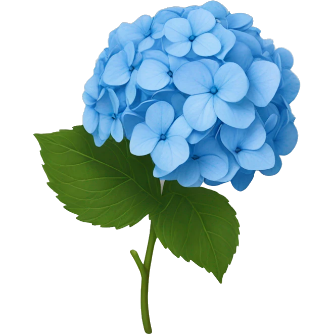Hydrangea flower blue emoji