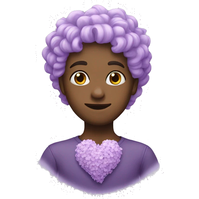 Lilac heart emoji