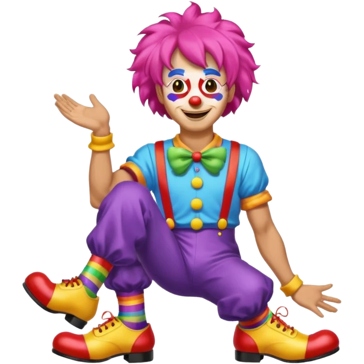 Man with clown shoes emoji