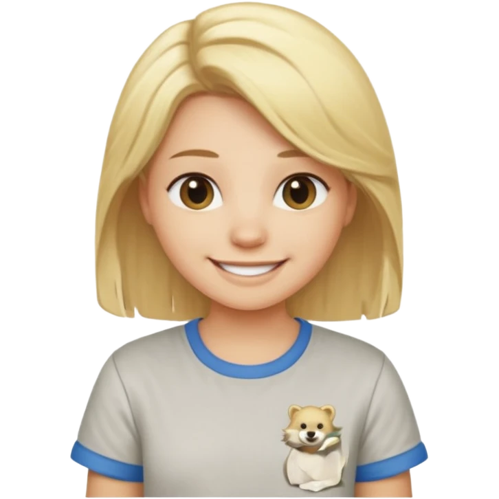 blonde hair animal with shirt emoji