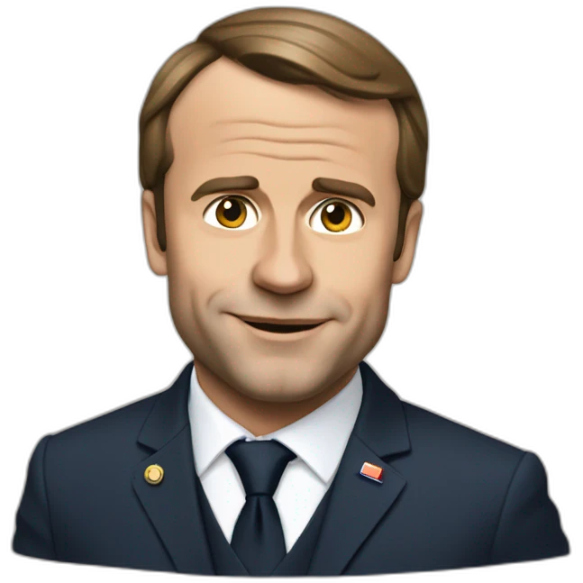 Macron qui dit chut emoji