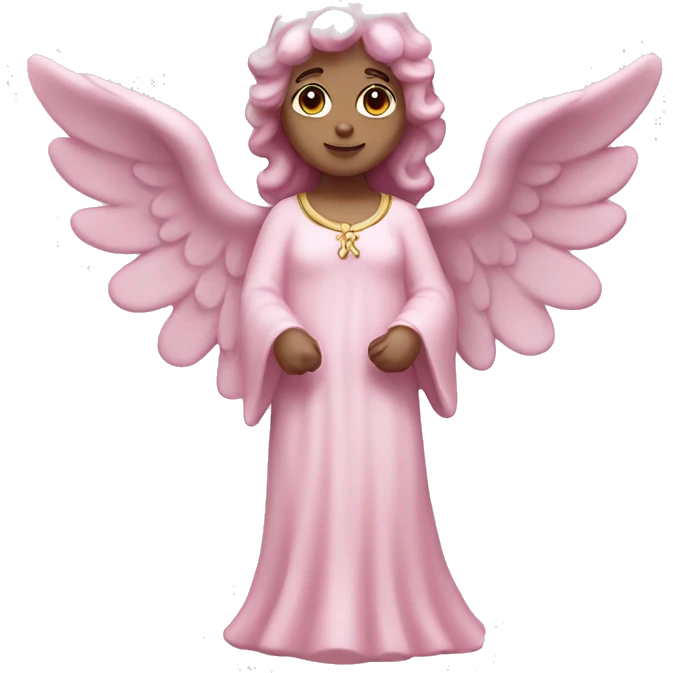 pastel pink angel statue emoji