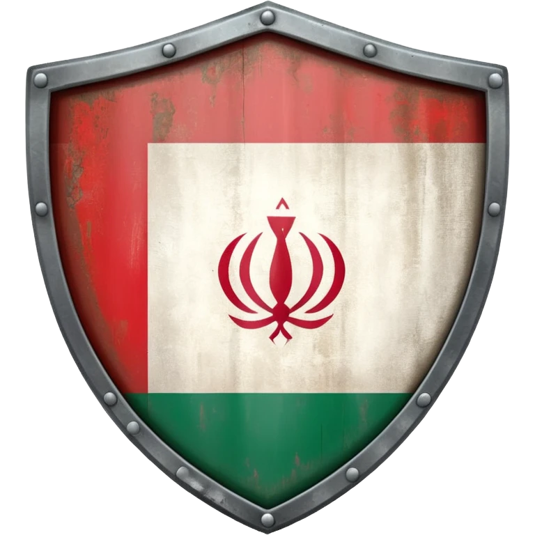 gray shield with the flag of Iran emoji