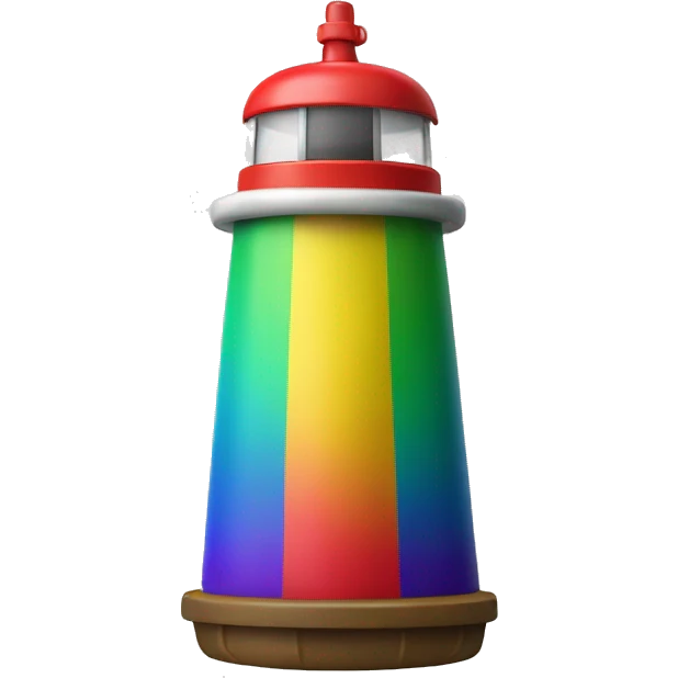rainbow colored buoy emoji