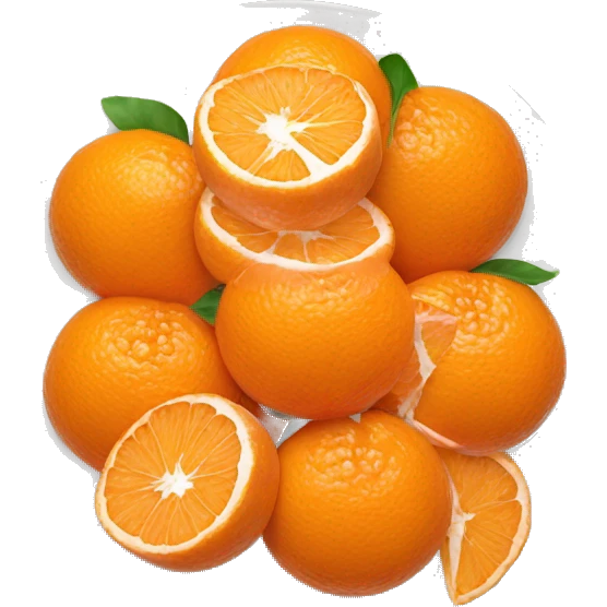 plate with peeled tangerines emoji