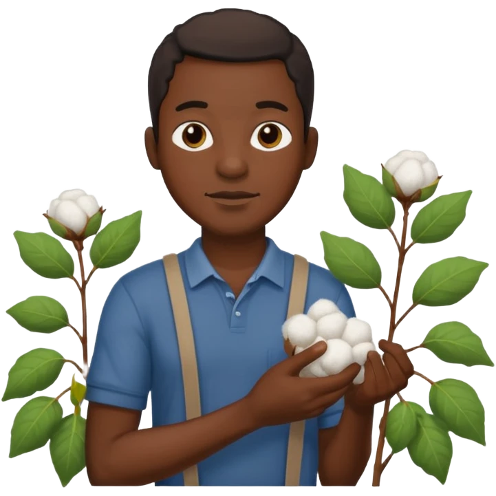 Black man picking cotton  emoji