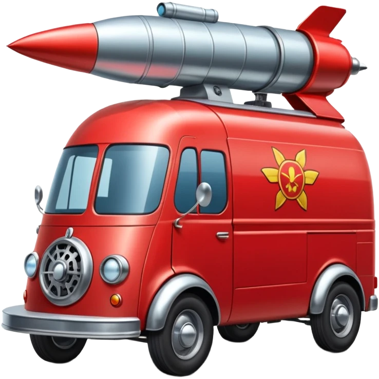 Heroic SuperBug Ron’s exterminator superminator antique rocket-powered tall robot transit van (motto: Bombing creepy bugs is fun) emoji