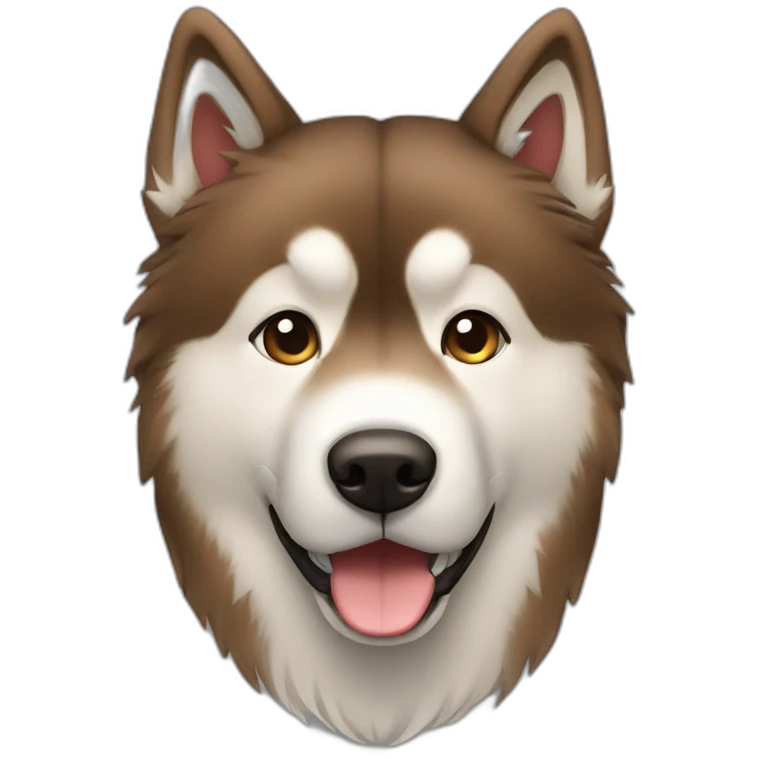 Brown malamute emoji