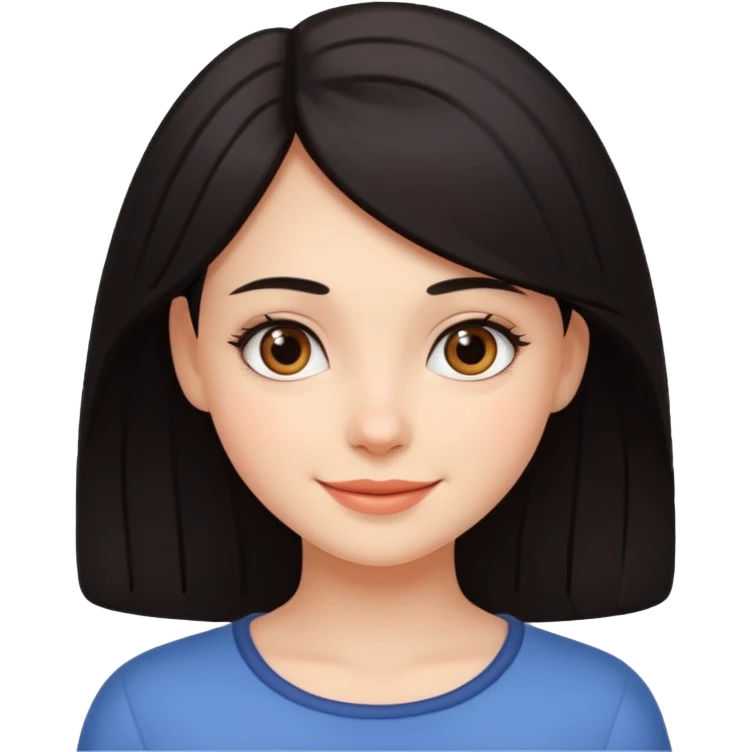 beautiful dark-haired girl emoji