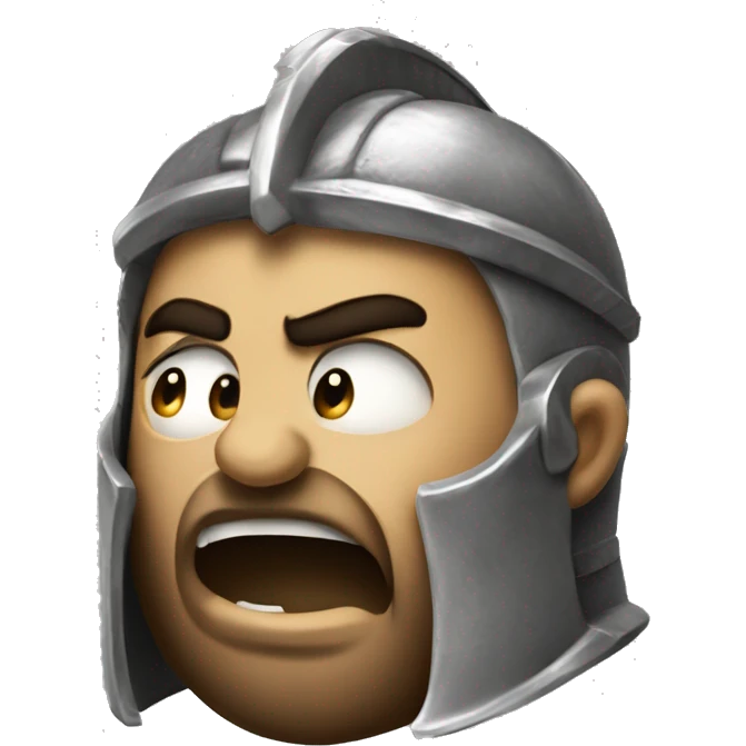 Bored Gladiator: A gladiator with a helmet and sword resting on the ground, yawning and looking disinterested, as if waiting for the next fight and tired of waiting. emoji