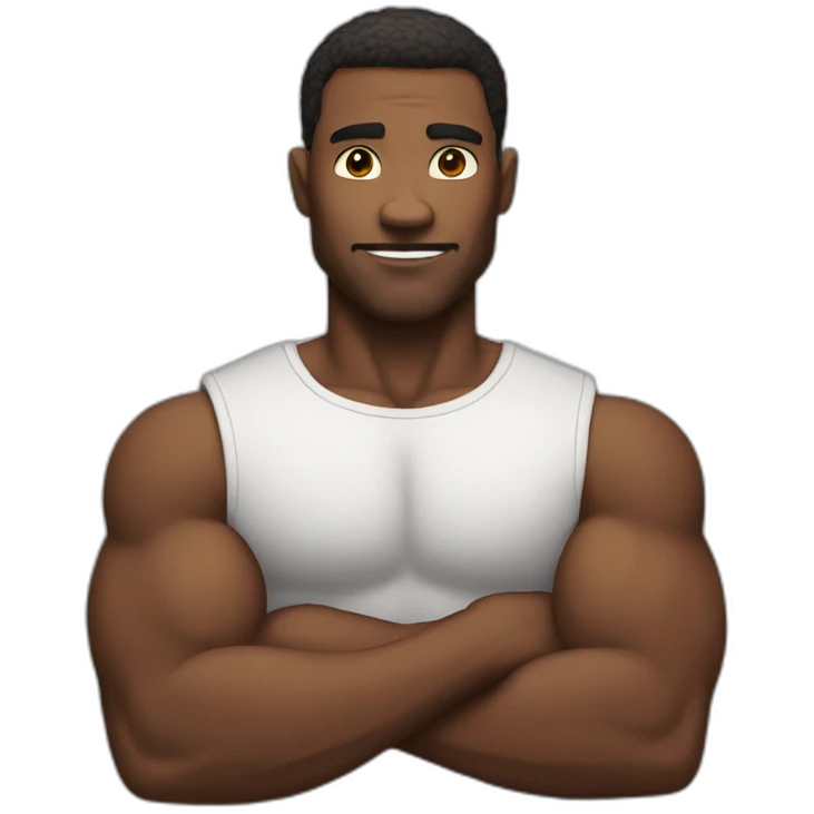 strong man with half body emoji