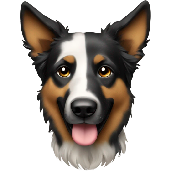 bohemian shepherd dog black emoji