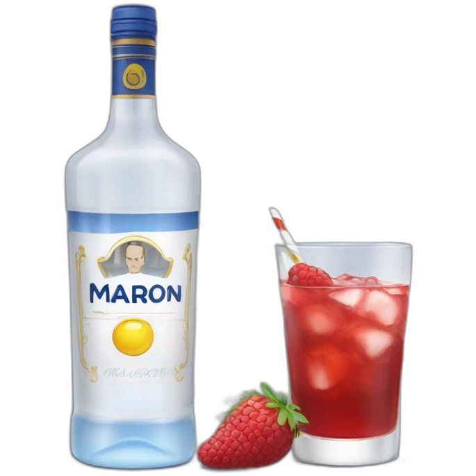 Macron Drink vodka emoji