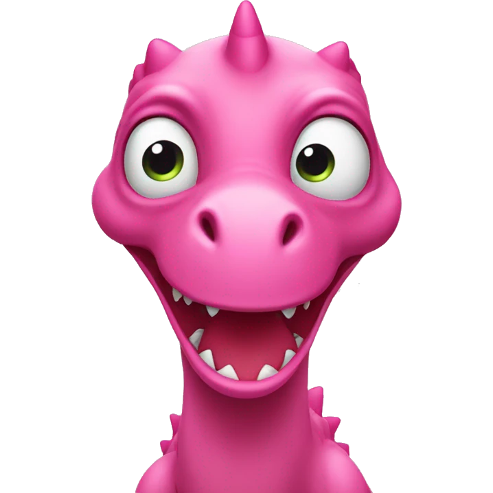 pink dinosaur hear eyes emoji