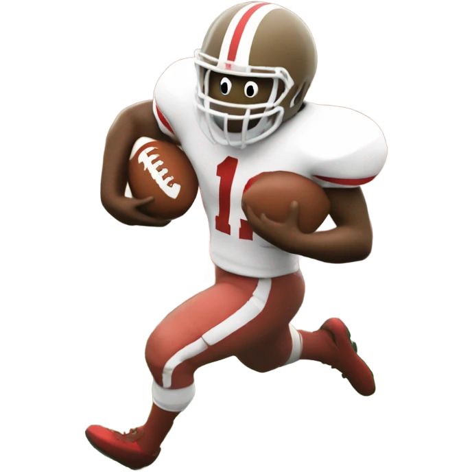 Ohio buckeye mascot scoring a touchdown emoji