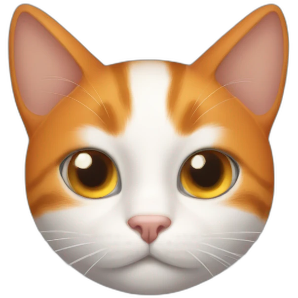 Orange cat brown eyes white spot forehead emoji