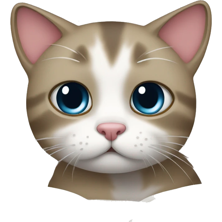A cat with tears in bed emoji