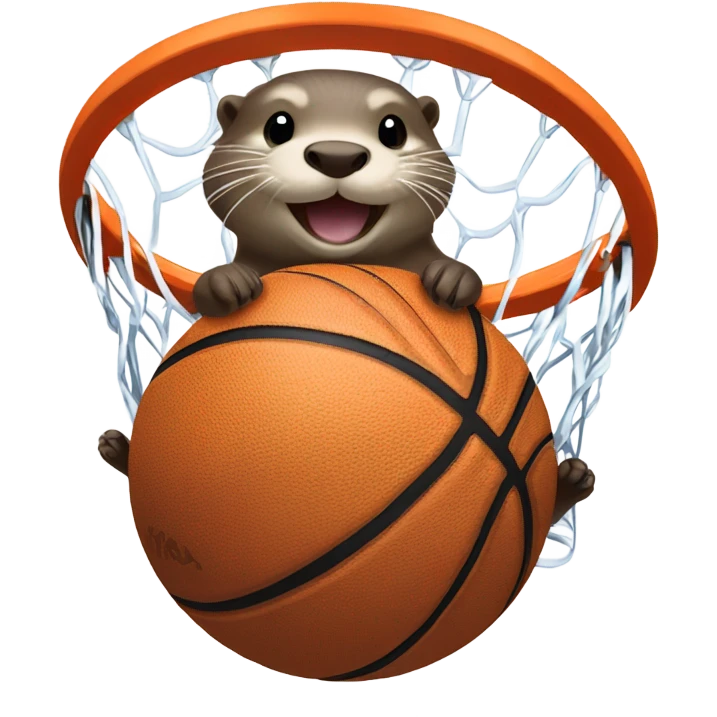 otter dunking a basketball  emoji