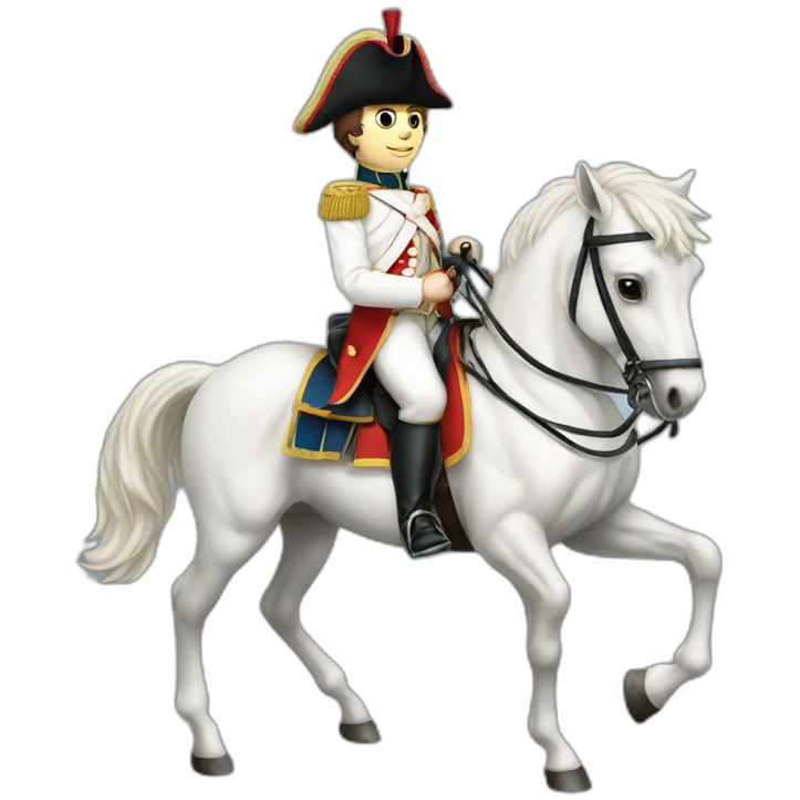 young napoleon on white horse emoji