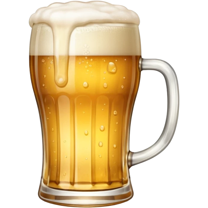 Beer glass half filled  emoji