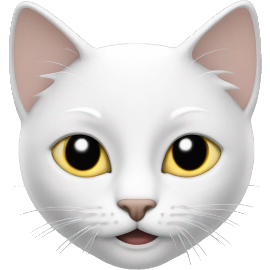 chat noir et blanc qui rit emoji