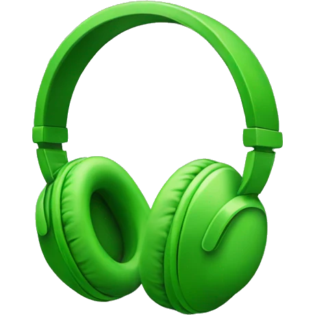 green headphones emoji