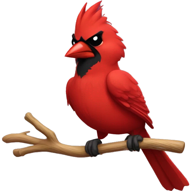 Cardinal flexing over wildcat emoji