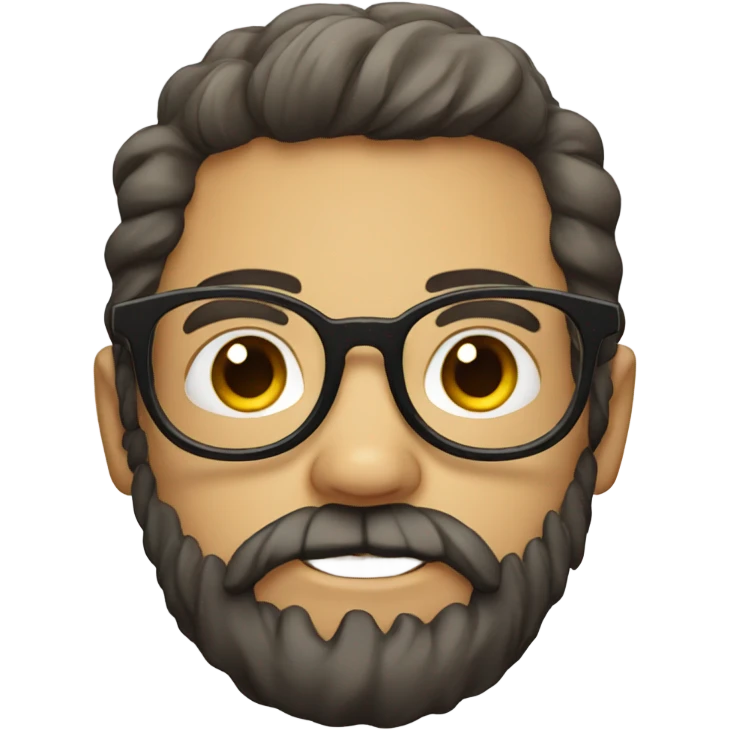bearded boy with glasses portrait emoji