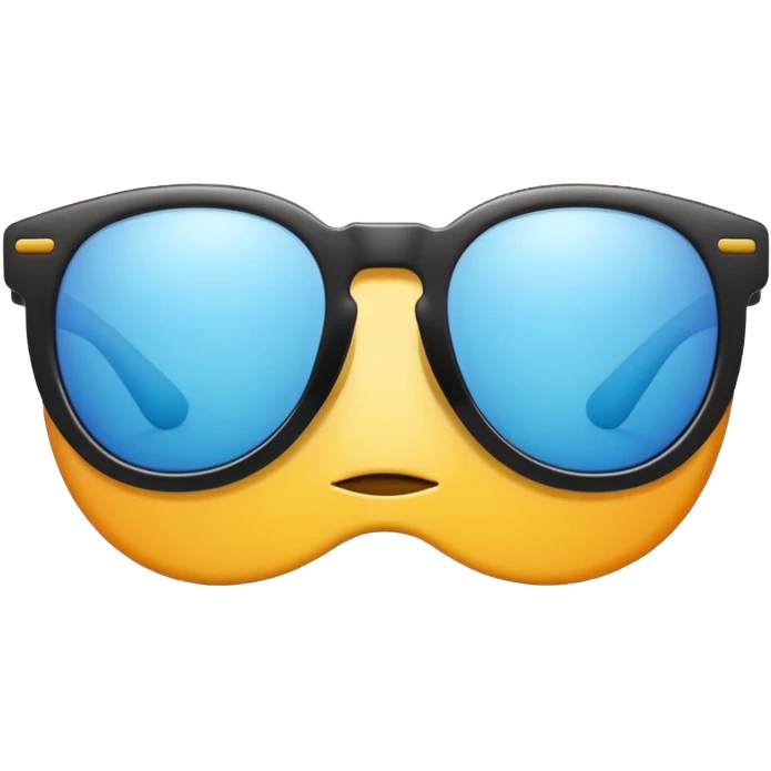 Sunglass emoji but with white glasses emoji