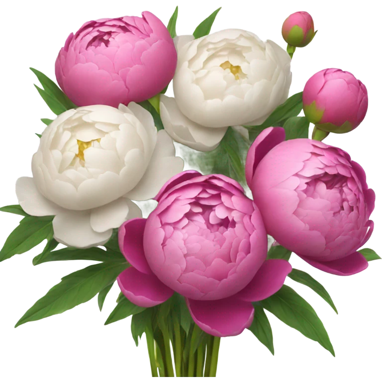 Peonies bouquet  emoji