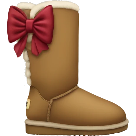 Uggs with bow on the back emoji