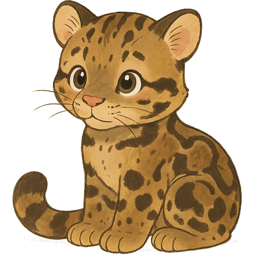 baby clouded leopard emoji